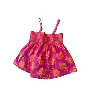 WONDER NATION Girls Large 10/12 Plus Ruffled Smock Top Pink NWOT Cotton